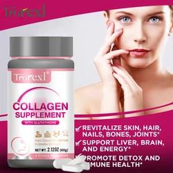 Collagen Supplement with Glutathione - Collagen Tablets for Hair, Skin, Nails, Joints Health, Liver Health - 60 Tablets