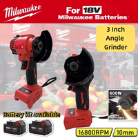 Milwaukee 3 Inch  Angle Grinder Cordless Polishing Machine Mini Diamond Cutting Grinding Cut OFF Tool For Milwaukee 18V Battery