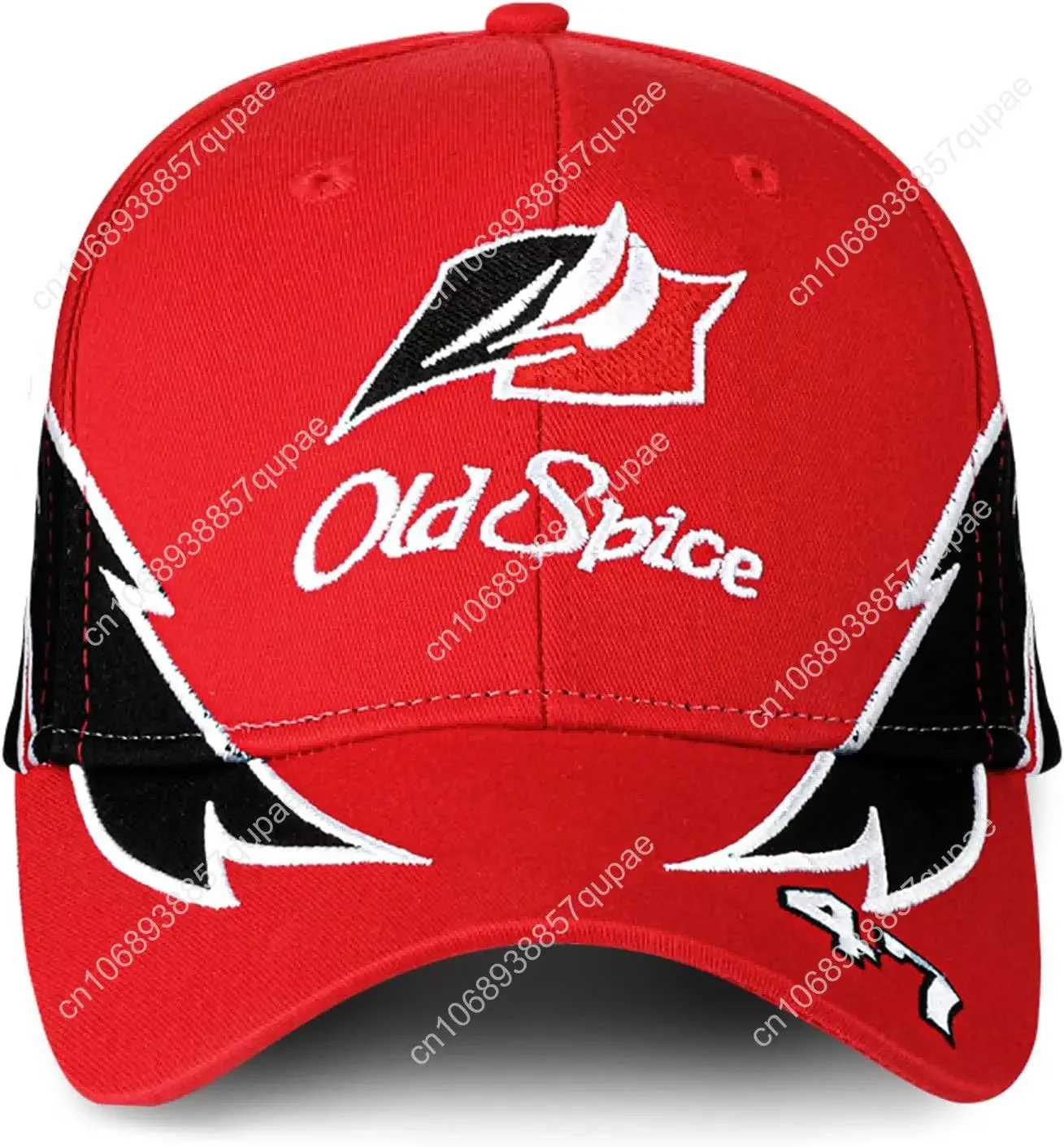 Talladega Nights Old Spice Hat, Ricky Bobby Cap, Casquette de course de baseball brodée, Costume Cospaly d'Halloween Unisexe Rouge