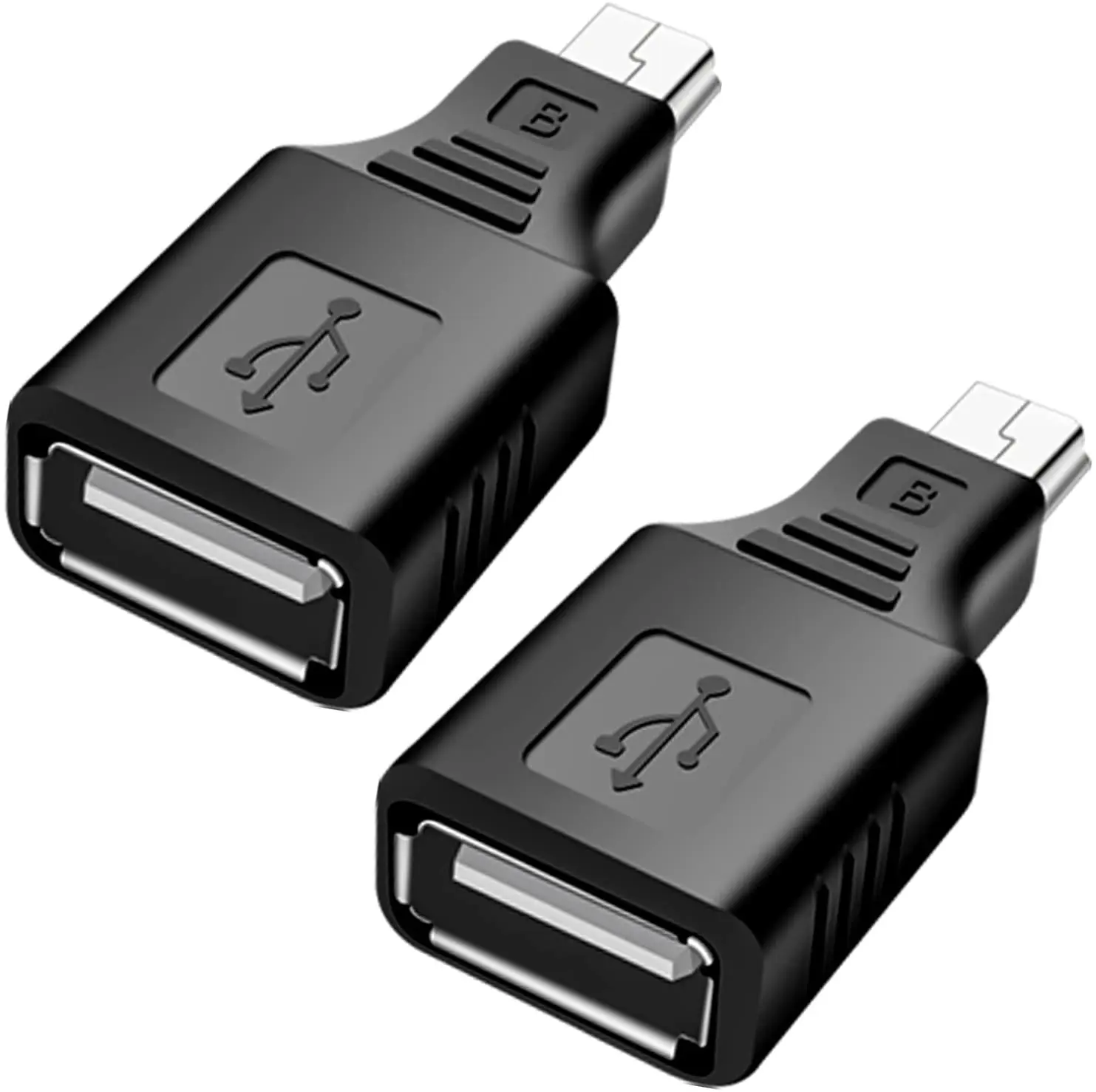 USB 2.0 Type A to Mini USB 5-Pin Type B أنثى/ذكر محول (2-Pack)