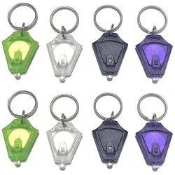 Mini lampe de poche Portable à lumière LED, porte-clés, lanterne d'urgence, torche de poche, batterie 2032, pour Camping et chasse, 10 pièces