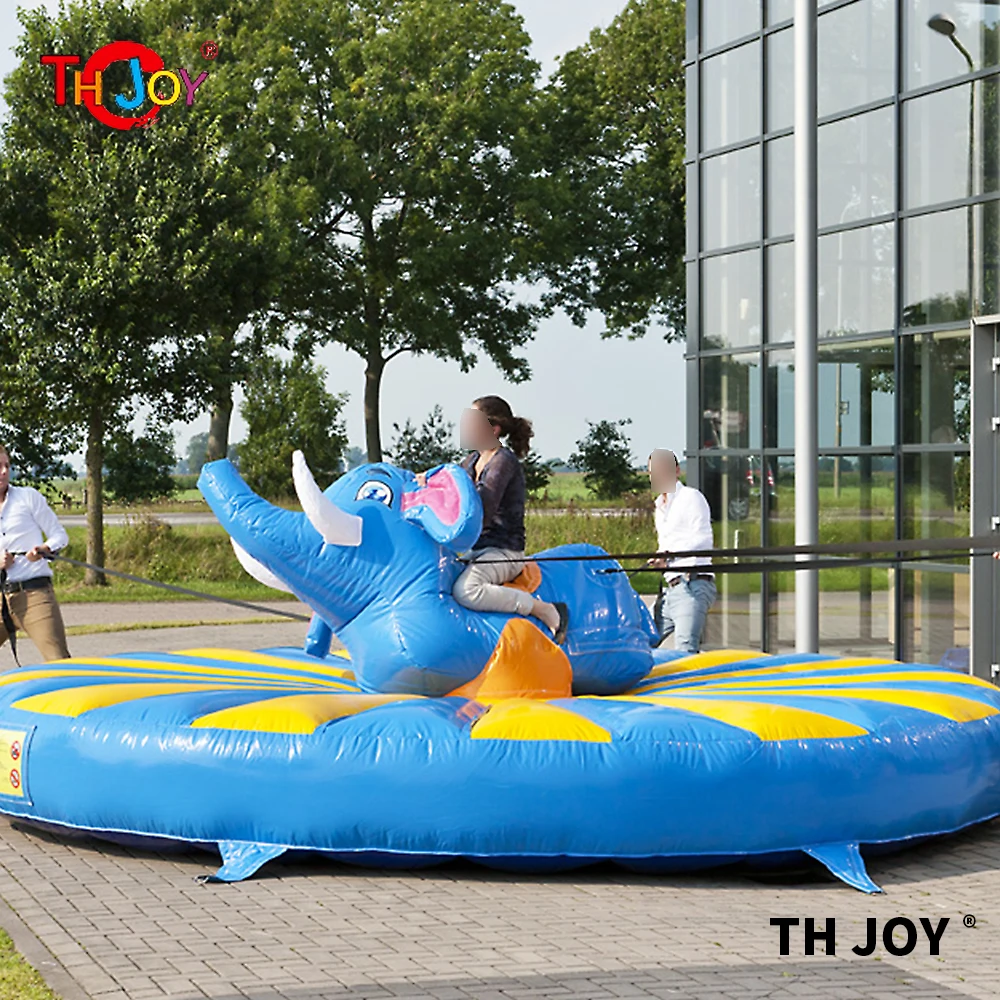 free door shipping 5m elephant inflatable manual bull inflatable bull riding for sale, inflatable rodeo bull ride games