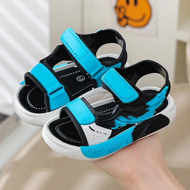 

Children Sports Sandals for Boys Girls Casual Shoes Student Thick-Soled Velcro Sandals Kids Lightweight Comfortable Beach Shoes