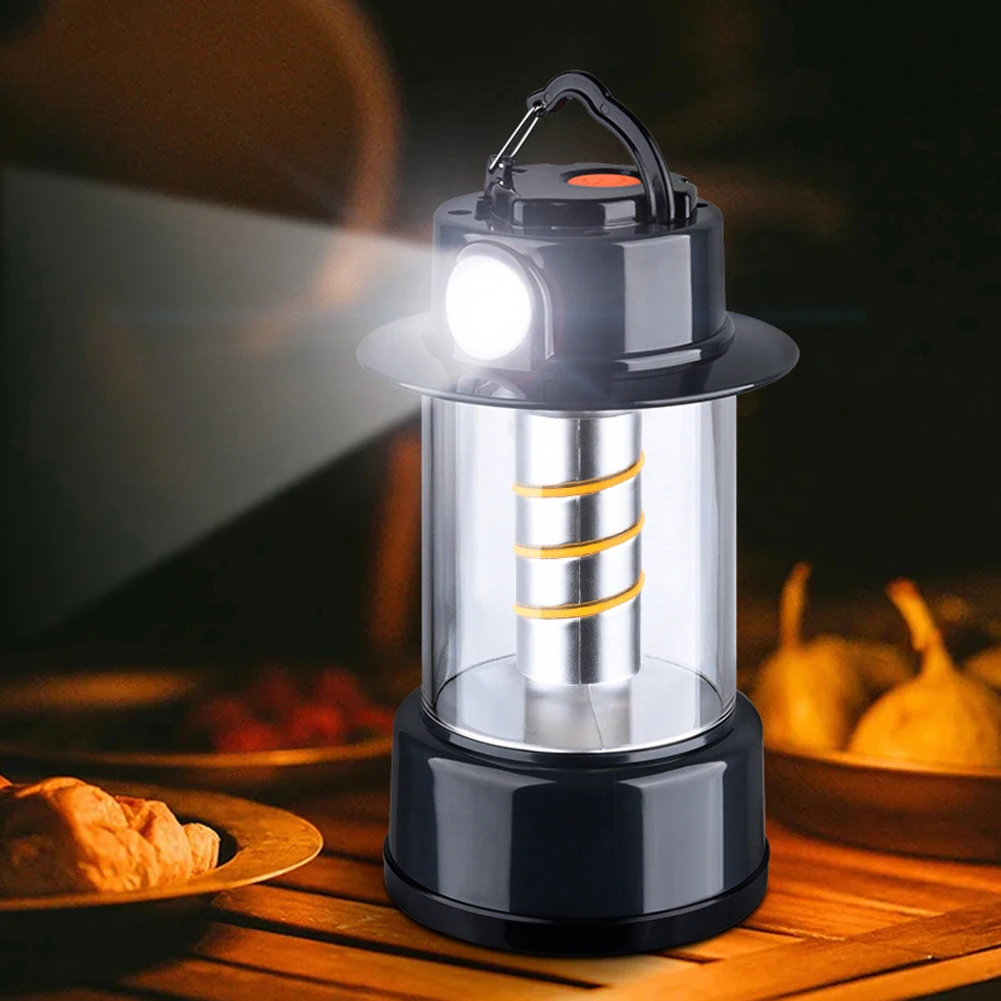 LED Hanging Tent Light Rechargeable Work Light Waterproof Atmosphere Light for Hurricanes Emergency Power Outages Outdoor