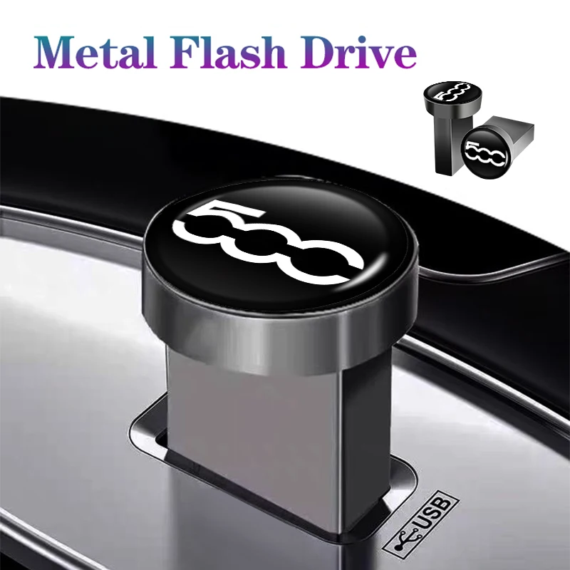 Carro 16/32/64gb usb flash drives mini memória vara plug acessórios para fiat 500 grande punto tipoilo uno astra bravo panda fr