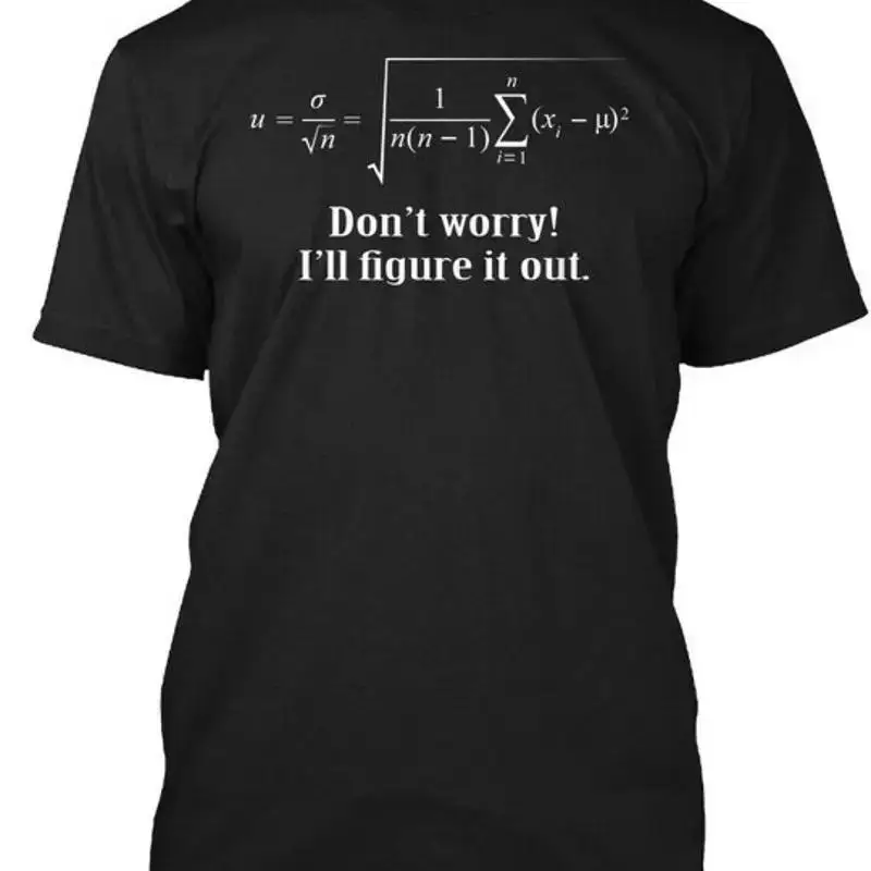 Math Equation Probability Uncertainty Error Statistic T Shirt Made In Usa S 5Xl