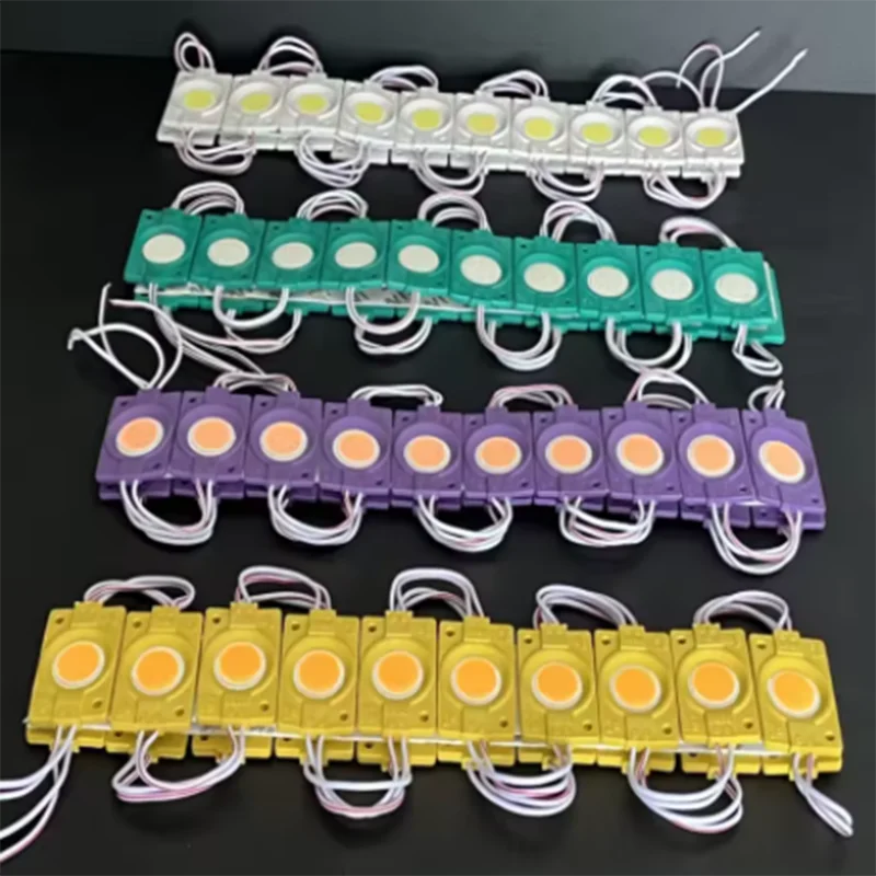 20/100PCS 2.4W COB LED Module 24V Light Advertisement Design Sign Backlight Shop Banner Waterproof IP67 White Red Green Blue