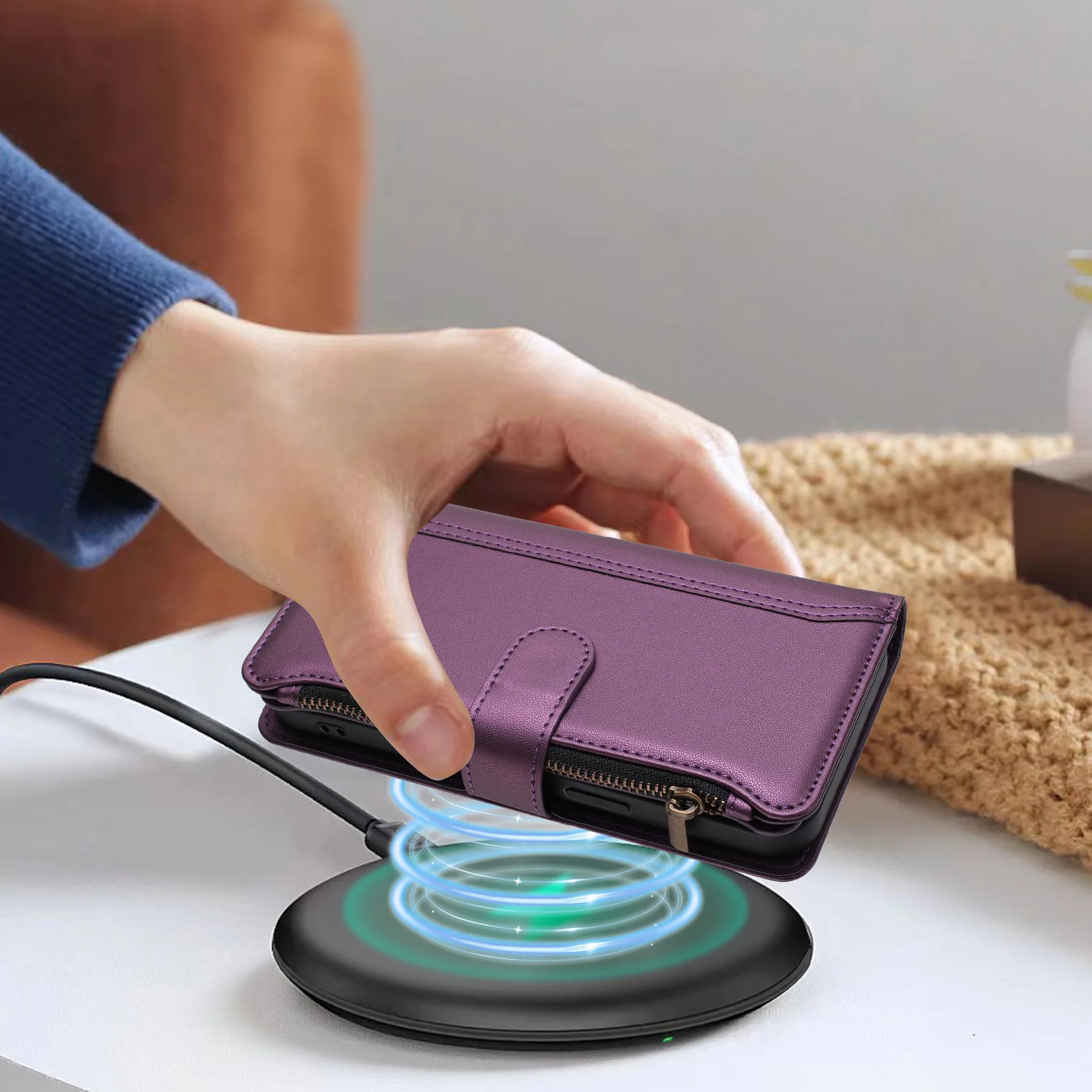 

Чехол-кошелек на плечо для Xiaomi Mi15 Ultra Mi14T Pro Mi14 Mi13T Mi13 Multi 9-карточный кожаный откидной чехол с беспроводной зарядкой и ремешком