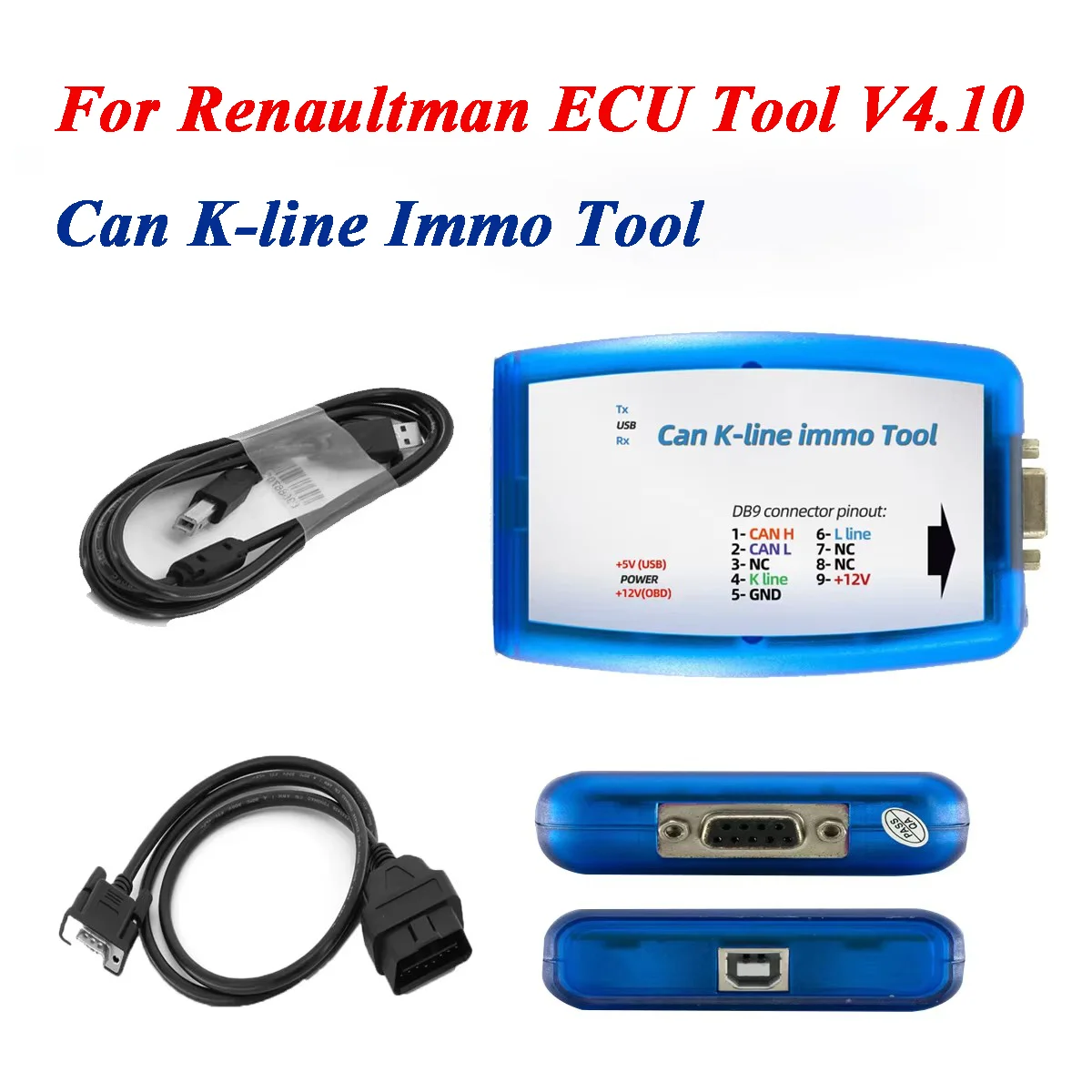 

Newest ECU Tool V4.10 4.08 For Renaultman Can K-line Immo Tool for Renault Read Write EEPROM OBD2 Auto ECU Programmer