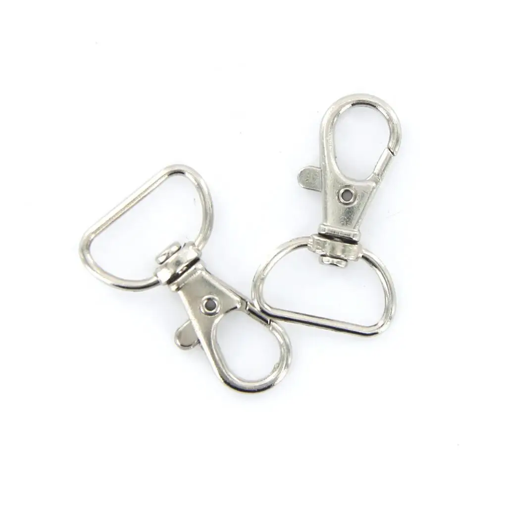 Plated Trigger Snap Hook Iron Lobster Clasp High Strength Swivel Hooks for Beads Key Chains DIY Craft Making