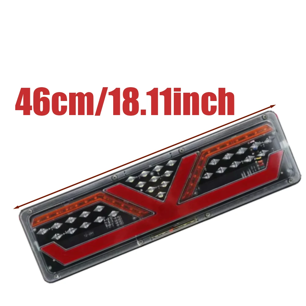 الخلفية شاحنة مقطورة أضواء خلفية سيارة RV فان تتدفق بدوره مصباح إشارة النهار تشغيل مؤشر مقاوم للماء الفرامل وقف عكس مصباح #4