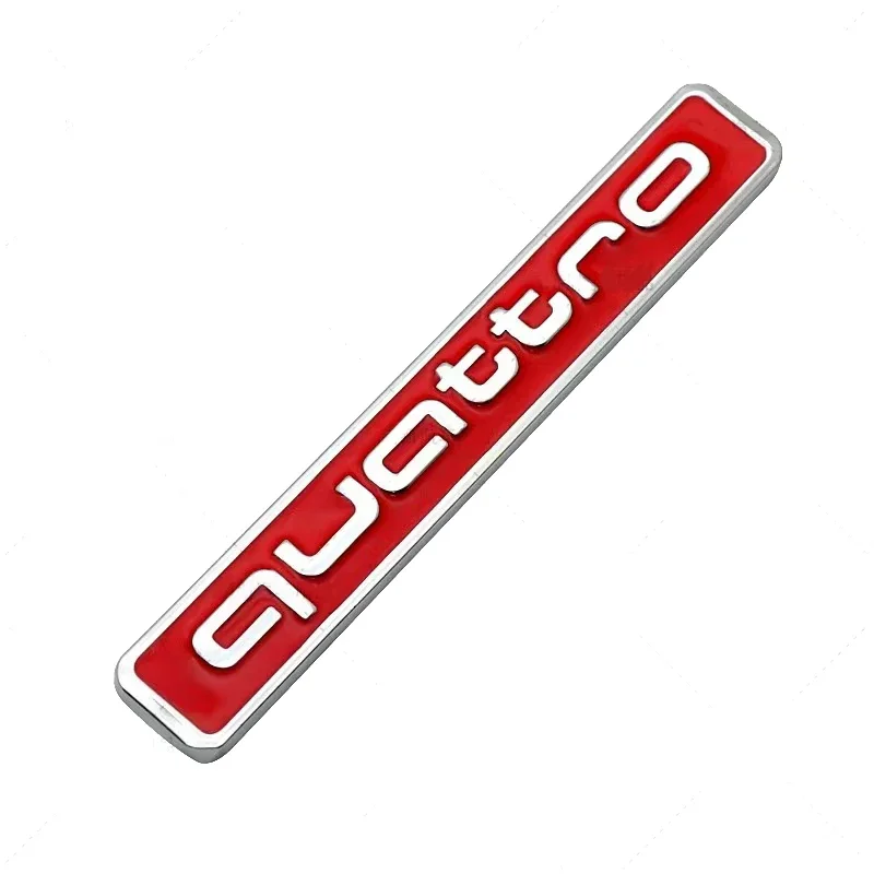 1Pcs Large Quattro Metal Sticker For Audi A3 A4 A5 A6 Q3 Q5 Q7 Four-Wheel Drive, Modified Rear Label Sticker Car