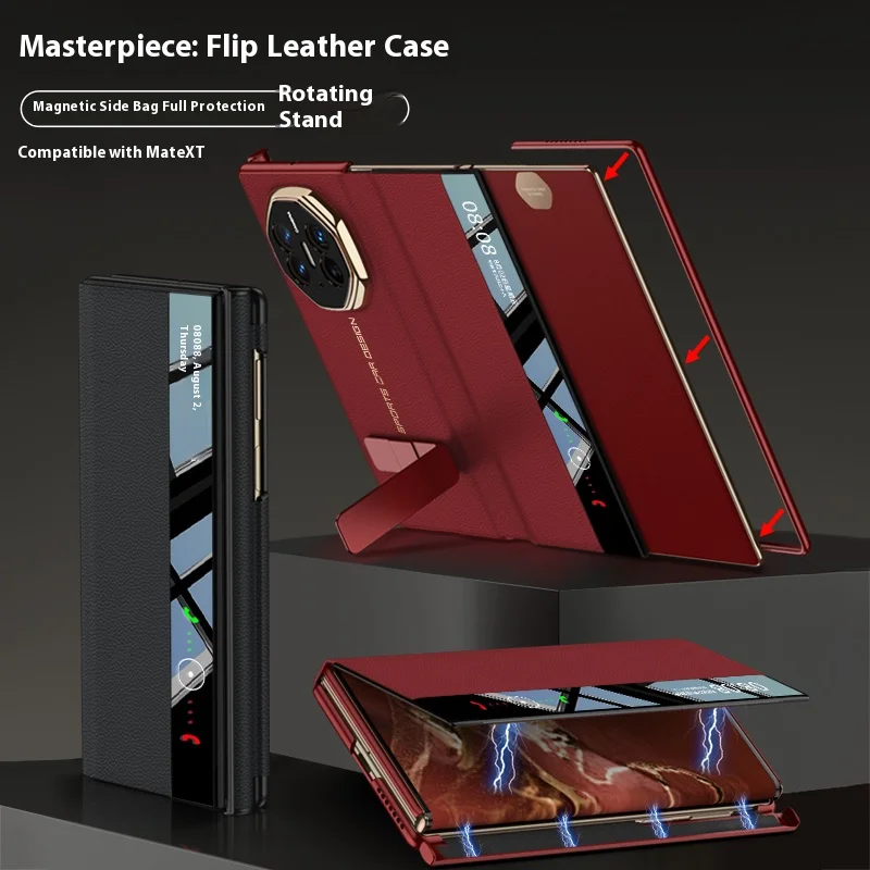 حافظة لهاتف Huawei MateXT Supreme Master قابلة للطي، غطاء كامل بإطار حماية نافذة الرؤية الذكية  #1