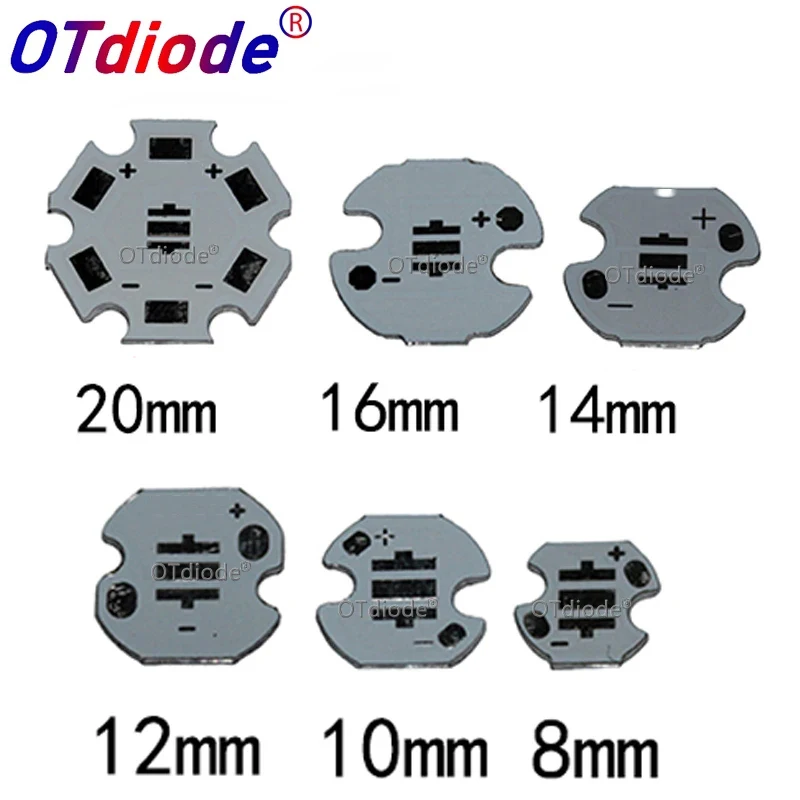 10 sztuk 100 sztuk 500 sztuk XPE/XTE/XPG 3535 LED PCB płyta aluminiowa radiator płyta podstawowa płytka drukowana 20/16/14/12/8mm dla majsterkowiczów światło