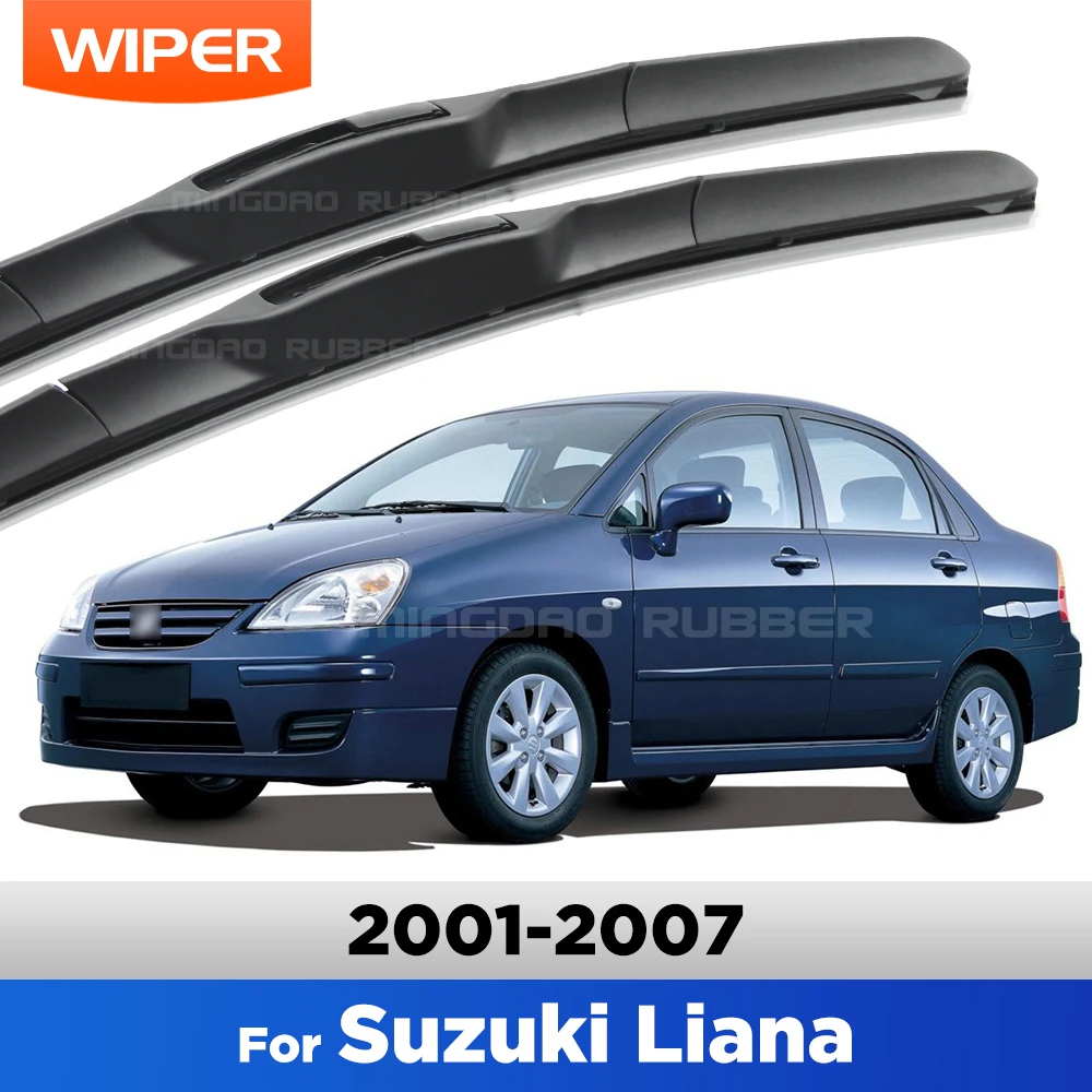 

CREATROAD Front Wiper Blades For Suzuki Liana 2001-2007 2002 2003 2004 2005 2006 Windshield Windscreen Window Brush 22"+19"