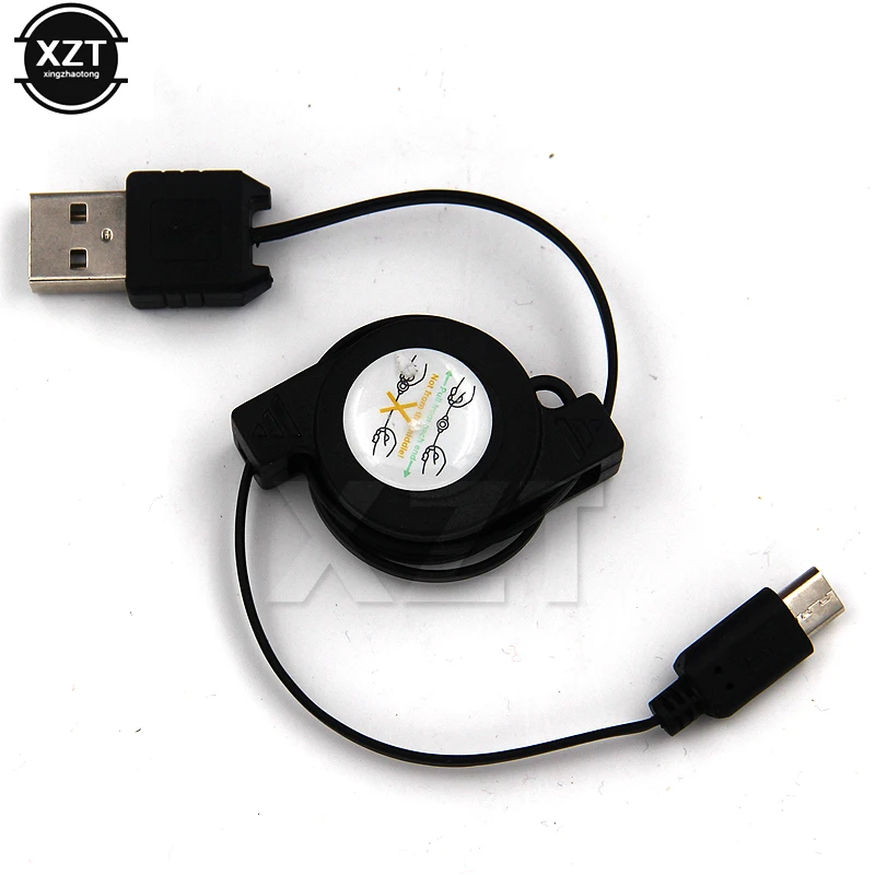 Flexible Retractable Micro USB Charging Cable For Android  Xiaomi Huawei Lenovo Samsung Phone Portable Fast Charger Adapter