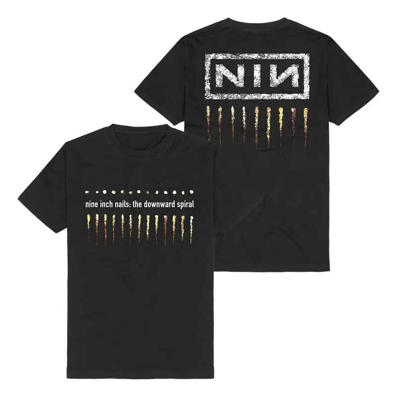 Camiseta The Downward Spiral Drip Nine Inch Nails para hombre y mujer, camiseta gráfica vintage de banda de rock metal, 100% algodón, ropa de calle de verano