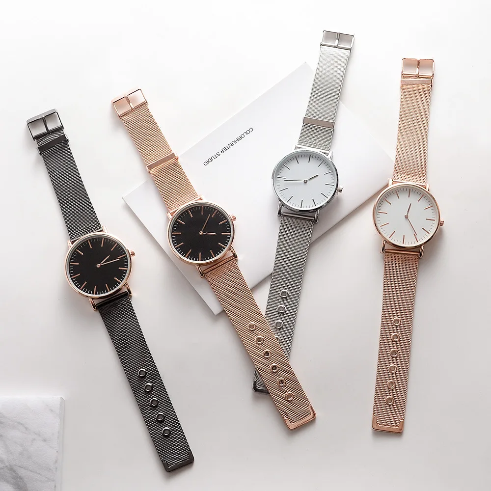 Classic Women Simple Watches Fashion Stainless Steel Minimalist Ladies Clock Montre Femme Wristwatch Zegarki Damskie Reloj Mujer