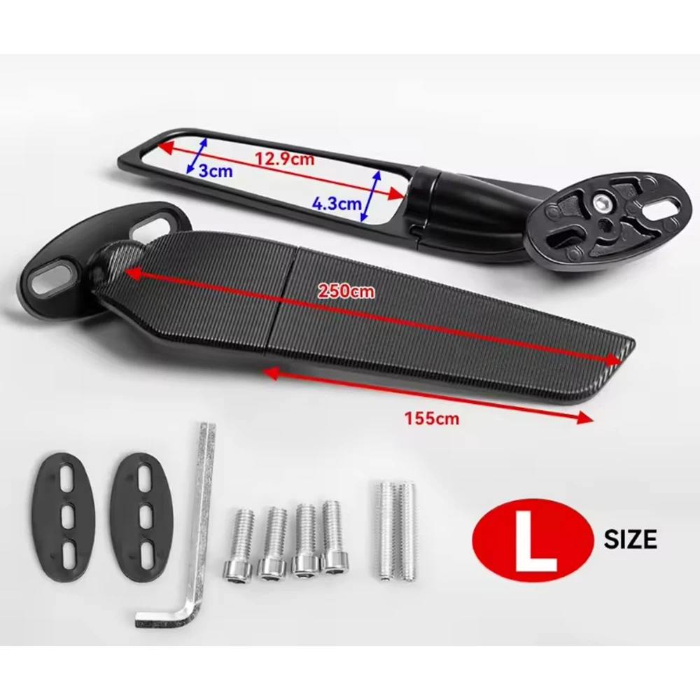 Motorfiets Spiegels Stealth Winglets Spiegel Te Draaien Verstelbare Spiegels Voor YAMAHA YZF R6 R1 R25 R3 R125 R15 Voor Suzuki GSXR 600