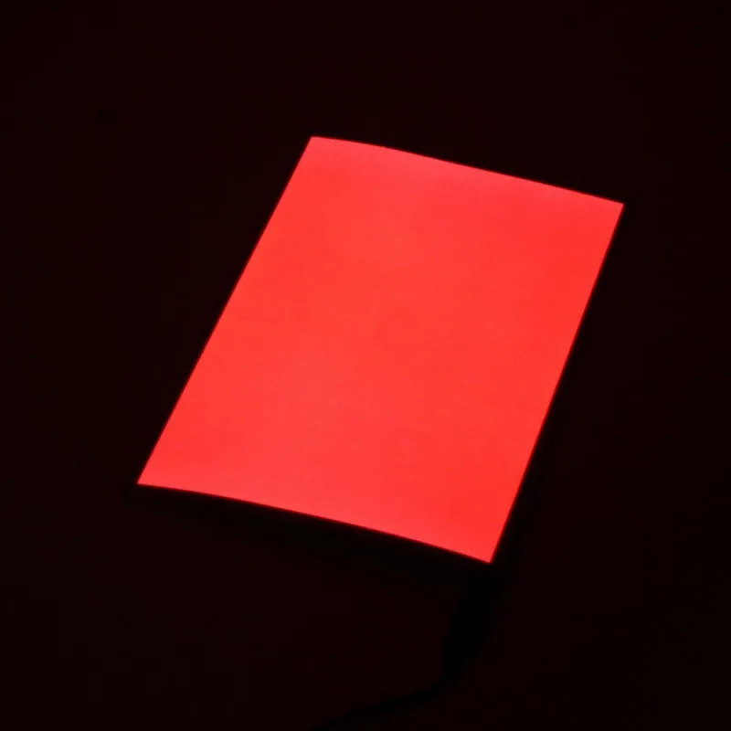 A5 Size 21 x14.8cm EL Panel Backlight Led Glowing Panel LED Electroluminescent Backlight With DC12V Inverter 5V USB 3V Battery
