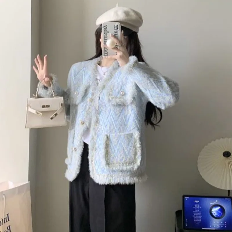 

Jackets Women Temperament Long Sleeve Elegant Cozy Clothing Mujer Patchwork Fashion Coats Chic Korean Style Autumn Office Ladies