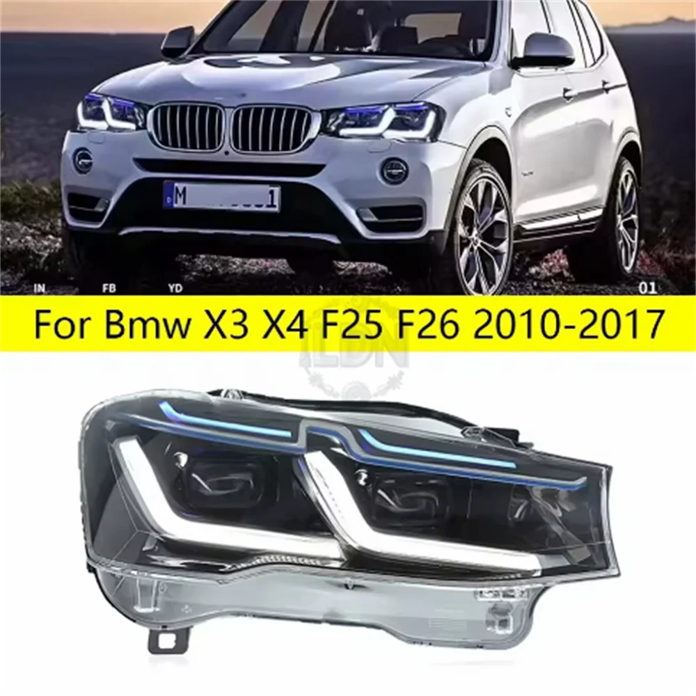 

For BMW X3 F25 X4 F26 LED Headlight Assembly 2010-2017 High Brightness Front Car Lights Plug & Play Auto Headlamp Accessories