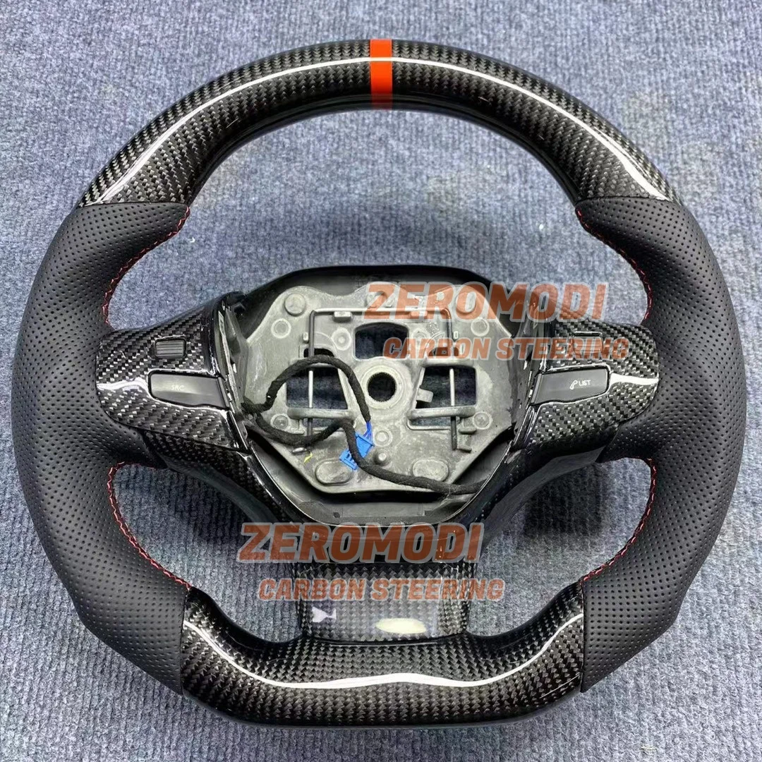 Custom 100% Real Carbon Fiber Steering Wheel for Peugeot 308 308S 3008 408 208 2008 206 207 307