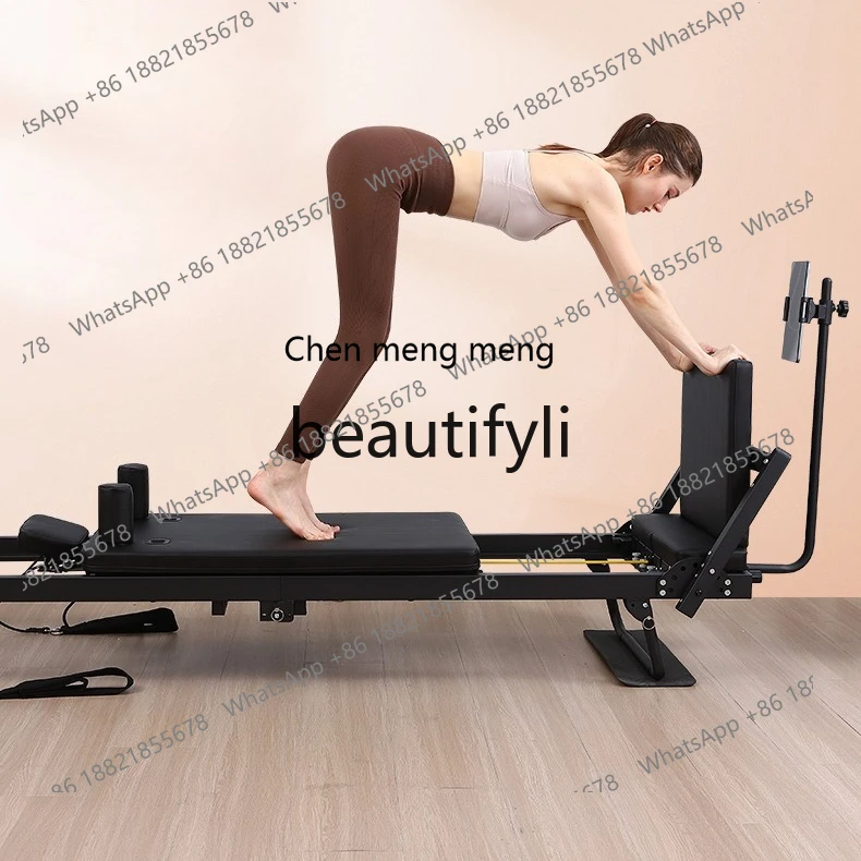 

Commercial Foldable Pilates Reformer Equipment New Armrest Pull Rope Headrest Adjustable Home Convenient Pilates Bed