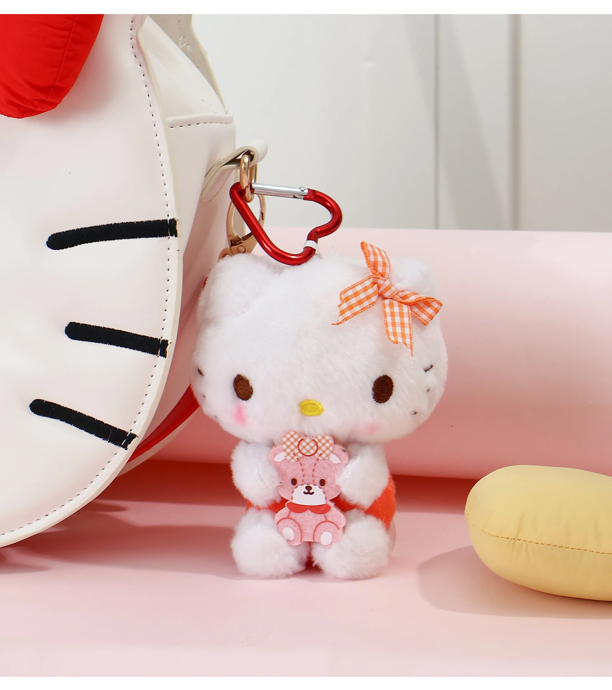Original Sanrio Hello Kitty Kuromi Melody Pochacco Cinnamoroll Stofftier Anhänger Niedliche Plüschtiere Schlüsselanhänger Schlüsselanhänger Geburtstagsgeschenk – Detail 5