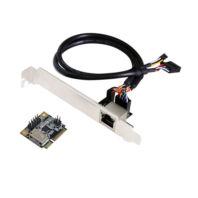Адаптер-сплиттер Гигабитная сетевая карта PCI-E Сетевой адаптер Ethernet RJ-45 Адаптер локальной сети MINI PCIE Lan Card с Realtek 8111H