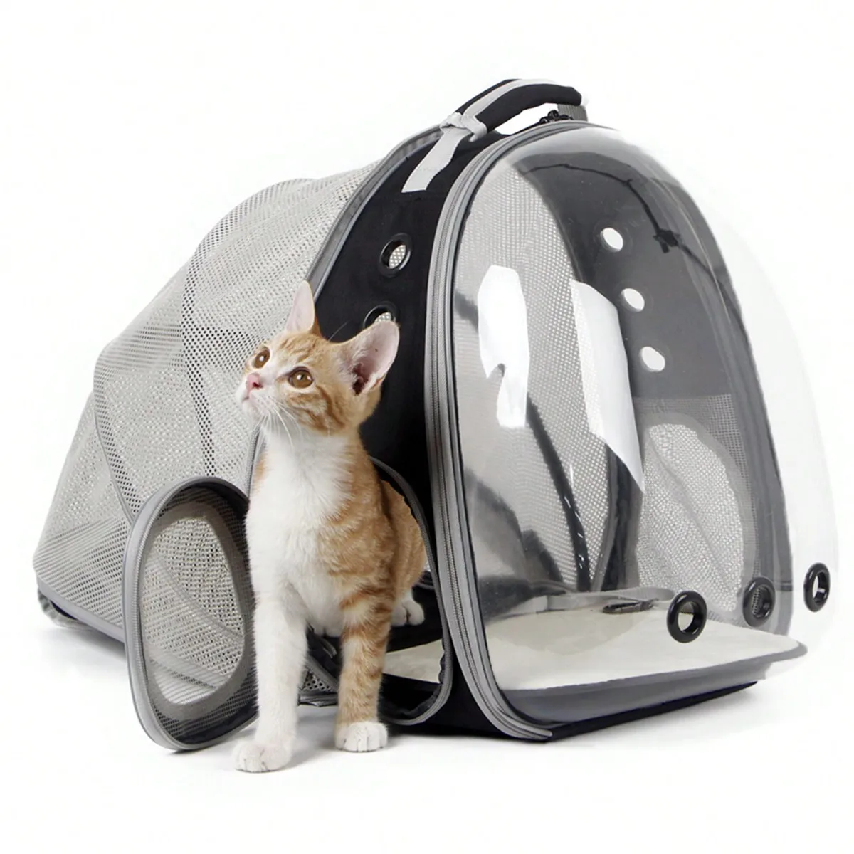 

Cat Backpack Carrier, Fit Up To 12 Pounds Cat And Puppy, Space Capsule Astronaut Clear Bubble Window Pet Carrier Back