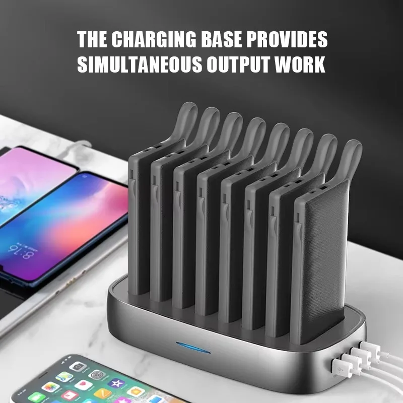 Shared Charging Station Portable 10000mAh Large Capacity Power Bank Multi Port Charger