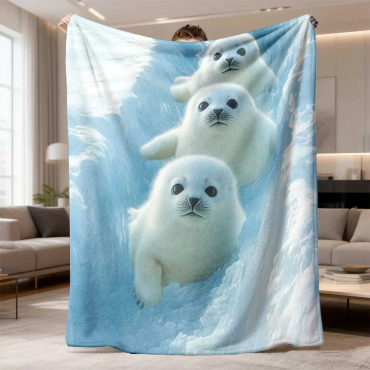 Shiba Inu Blanket Cute Japanese Shiba Inu Dogs Stacked Faces Soft Warm Throw Blanket Sofa Couch Chair Home Decor