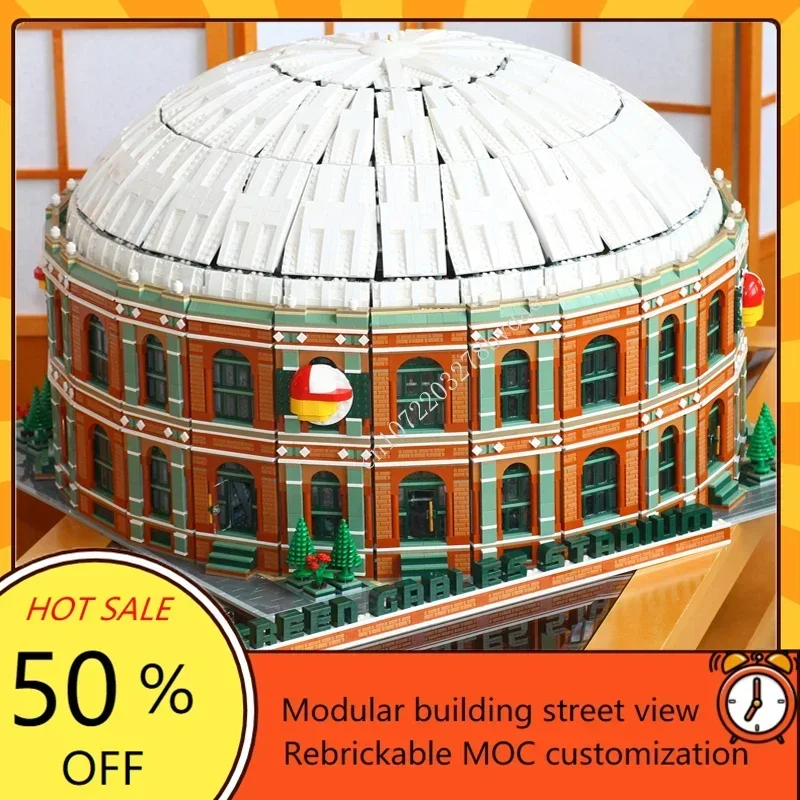 18600+PCS Green Gables Stadium Modular MOC Creative street view Model Custom Puzzle Architecture DIY Assembly Model Toy Gift