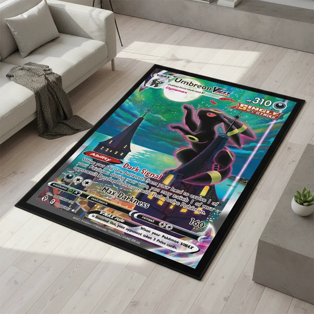 Anime Pokemon Mewtwo Charizard Tappeto Morbido e soffice Tappetino antiscivolo Tappetino per animali domestici/Gioco, Arredamento della camera dei bambini, Regalo per i fan dell'anime