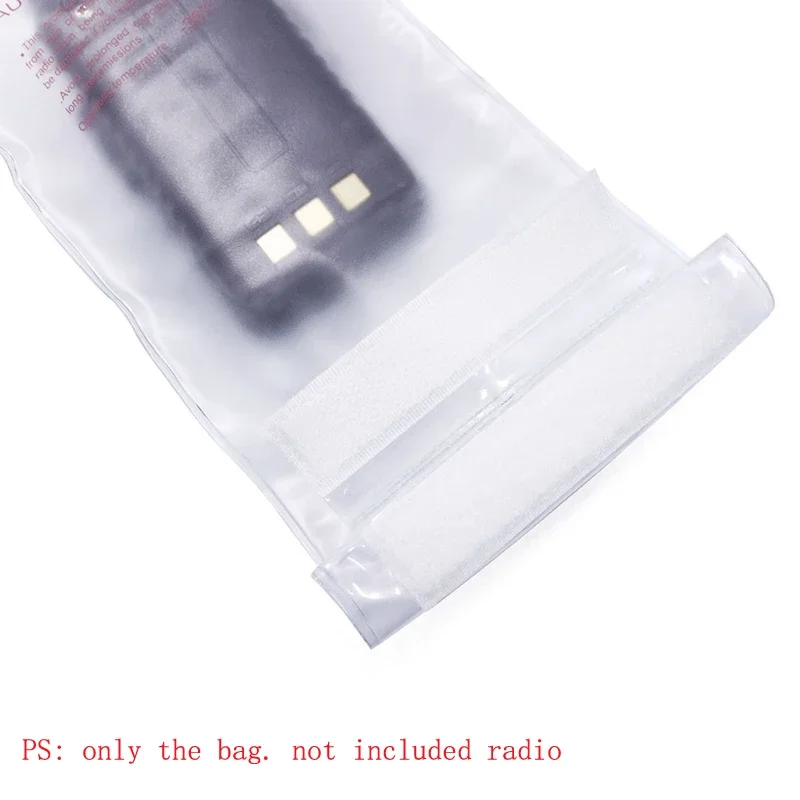 범용 바오펑 켄우드 모토로라 ICOM 라디오 워키토키용 PVC 방수 파우치 백, 방진 케이스 보호대 커버 거치대