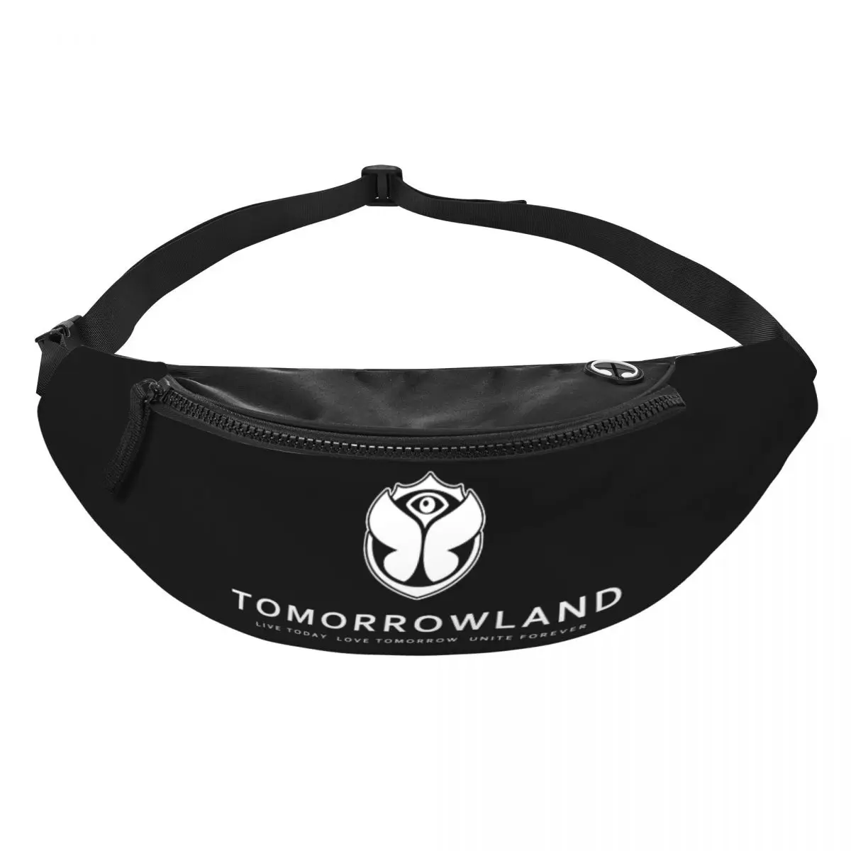 Custom Tomorrowland Fanny Pack Belgian Electronic Dance Music Festival Crossbody Waist Bag for Travel Cycling Phone Money Pouch