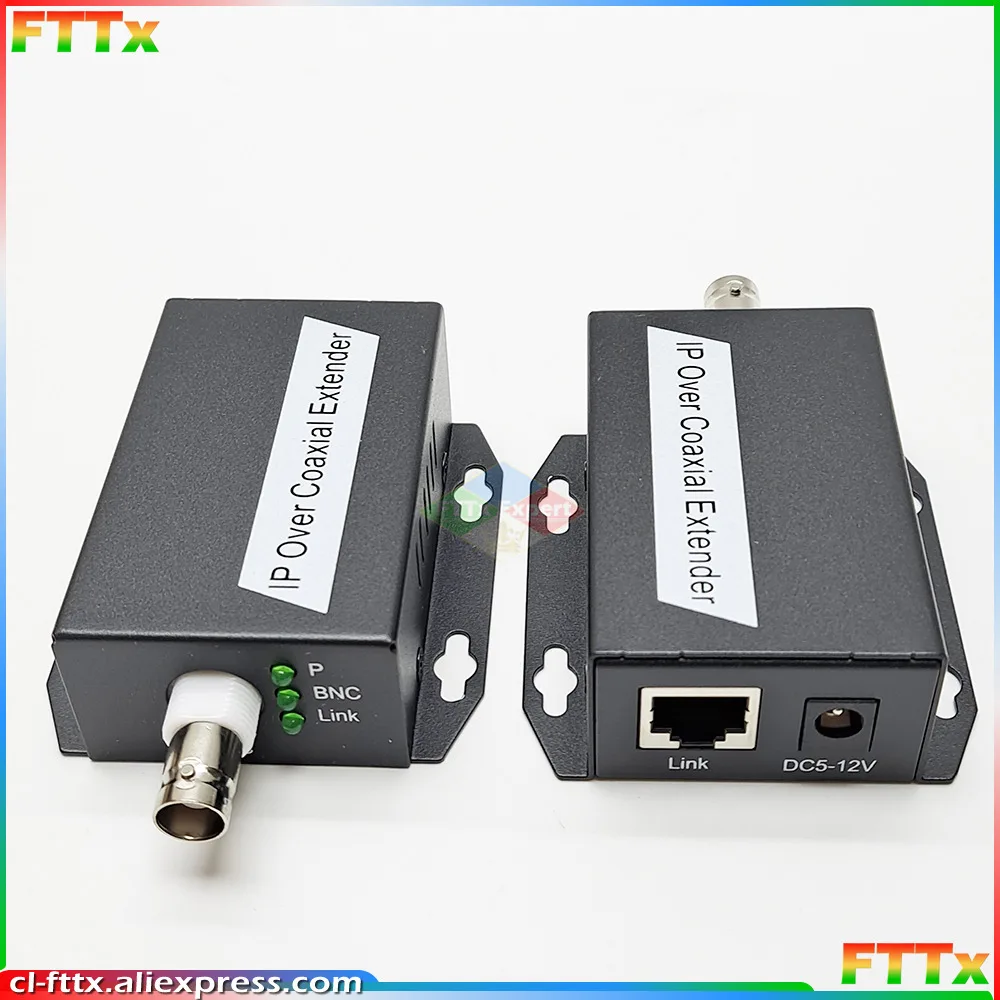 1Pair 500M Ethernet IP Over Coax HD Network Kit Eoc Coaxial Cable Transmission Extender For Security CCTV Cameras