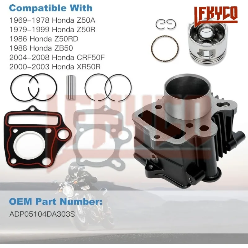 Motorcycle Accessories 39mm Engine Parts Cylinder Kit 50CC Motor for Honda Z50 Z50R XR CRF 50 C50 ATV Pit Dirt Bike Motoblock