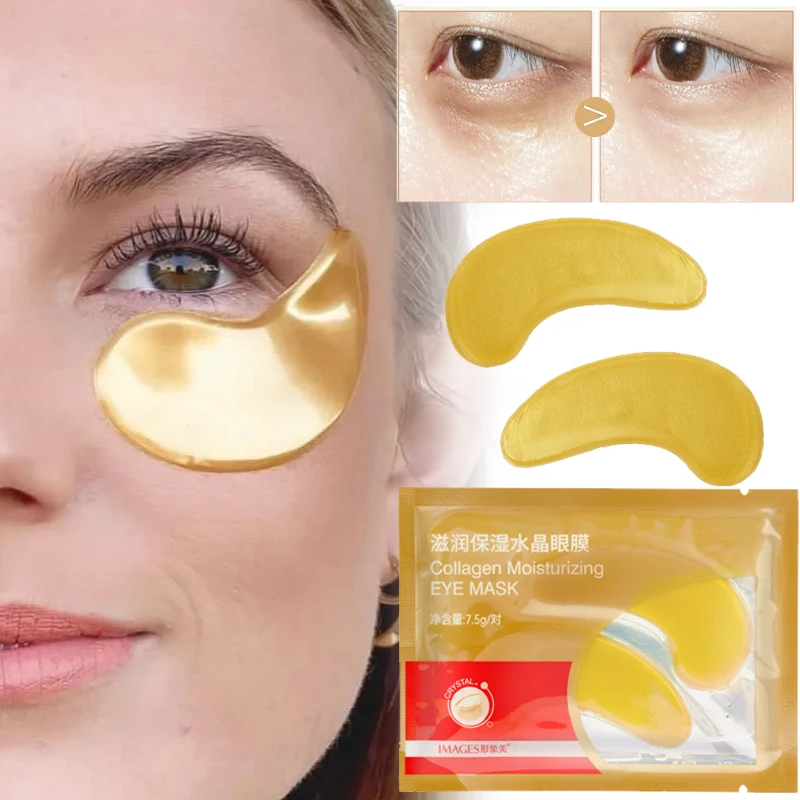 1/5 Pairs Moisturizing Gold Collagen Eyes Mask Mung Bean Anti-Wrinkle Anti Aging Fade Fine Lines Dark Circles Skin Care Patches