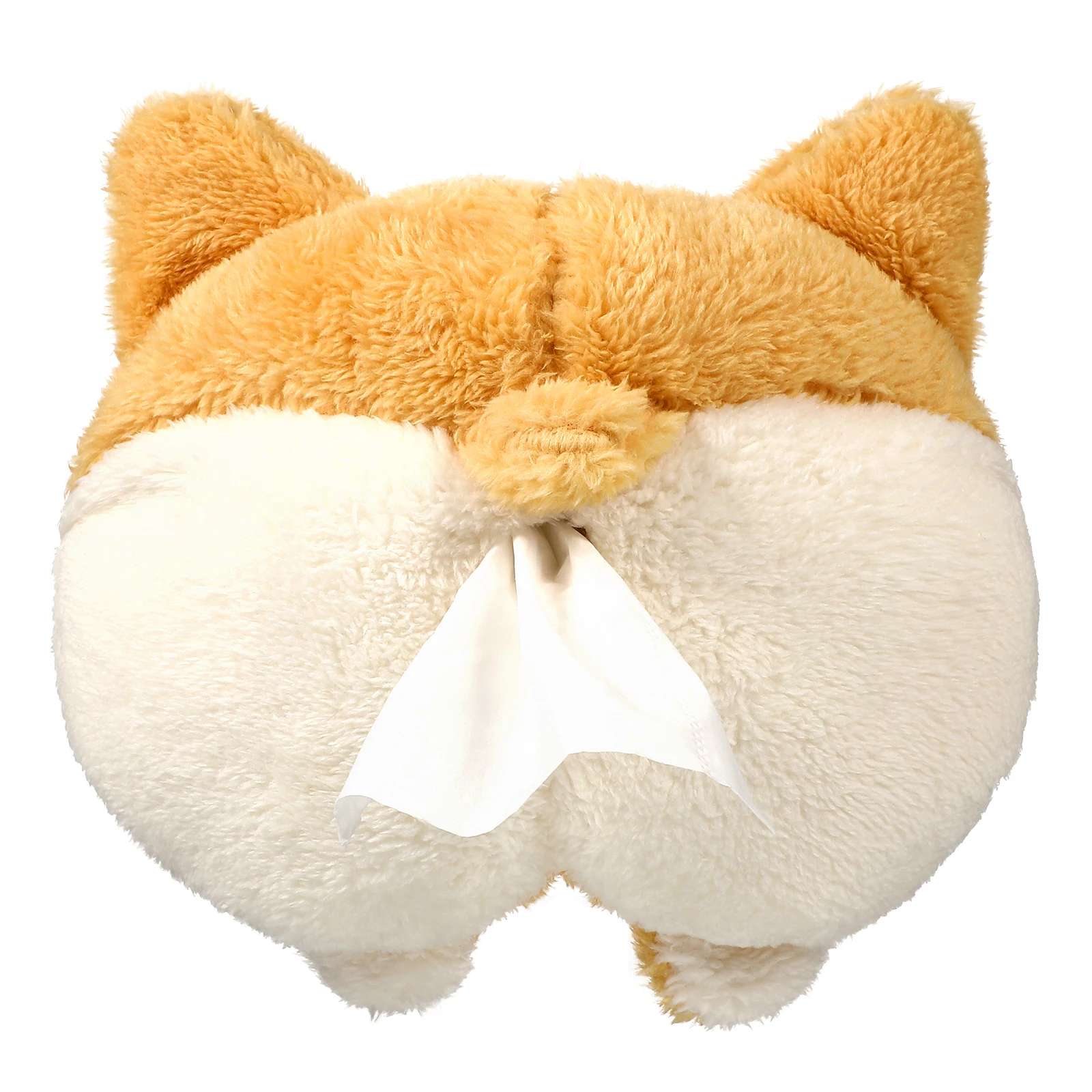 

Cute Corgi Car Tissue Holder Box Polyester Material Easy Install Home Car Office Bathroom Visor Napkin Organizer Durability