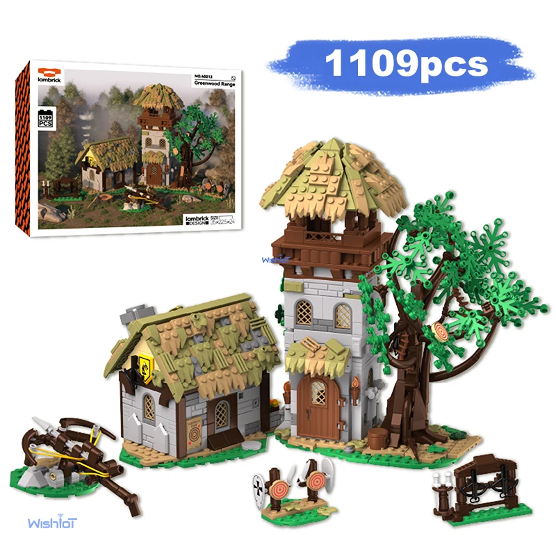 Greenwood Range MOC Building Kit 1109PCS Creative Street View Ornaments DIY Bricks Set for Kids Adults Xmas Halloween Gift