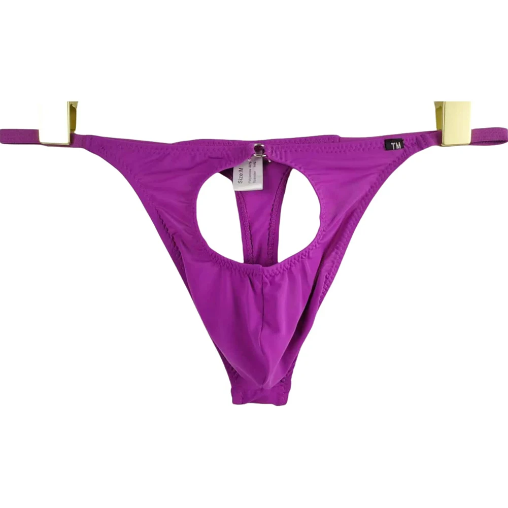 

Мужские сексуальные трусы из ледяного шелка, нижнее белье, трусики, гладкие стринги, стринги с Т-образной спинкой, чехол для члена, мужские трусы для геев, стринги с открытой спиной