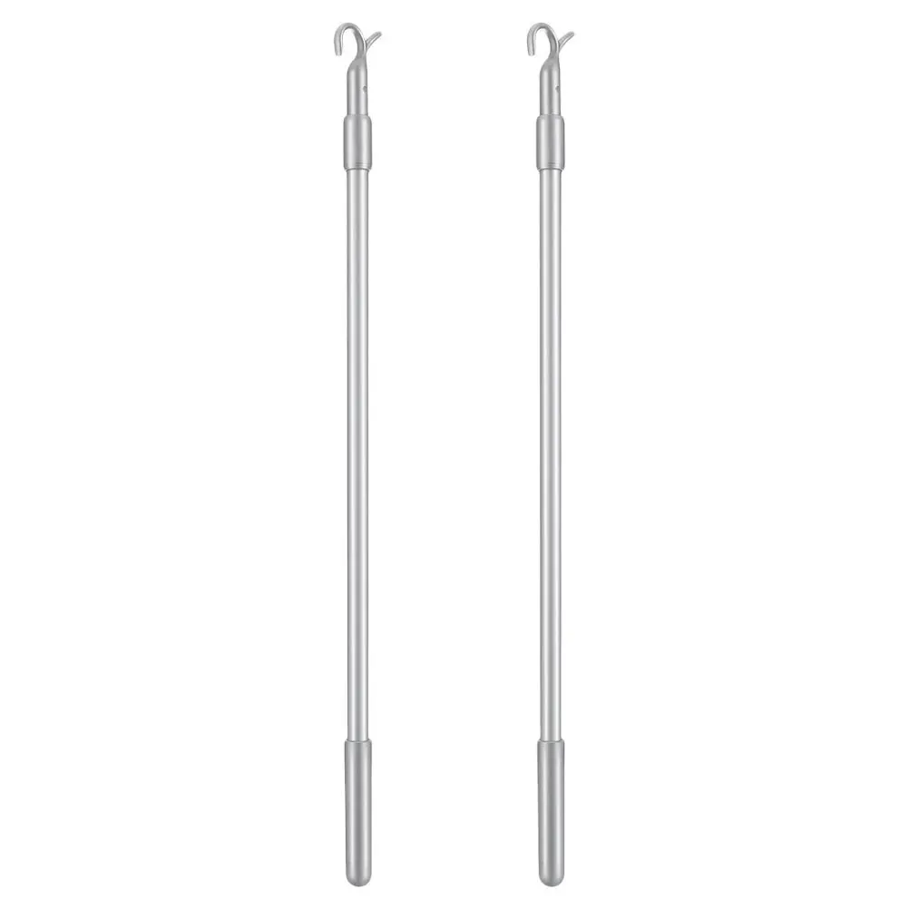 

2pcs Aluminum Alloy Telescopic Curtain Rod Extendable Retractable Pull Draw Rod For Window Blinds No Drilling Tension Pole