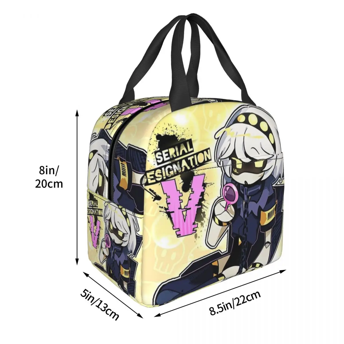 Anime Murder Drones V Borse per il pranzo isolate Borsa termica Contenitore per pasti Cartone animato Borsa per il pranzo ad alta capacità Borsa per alimenti College