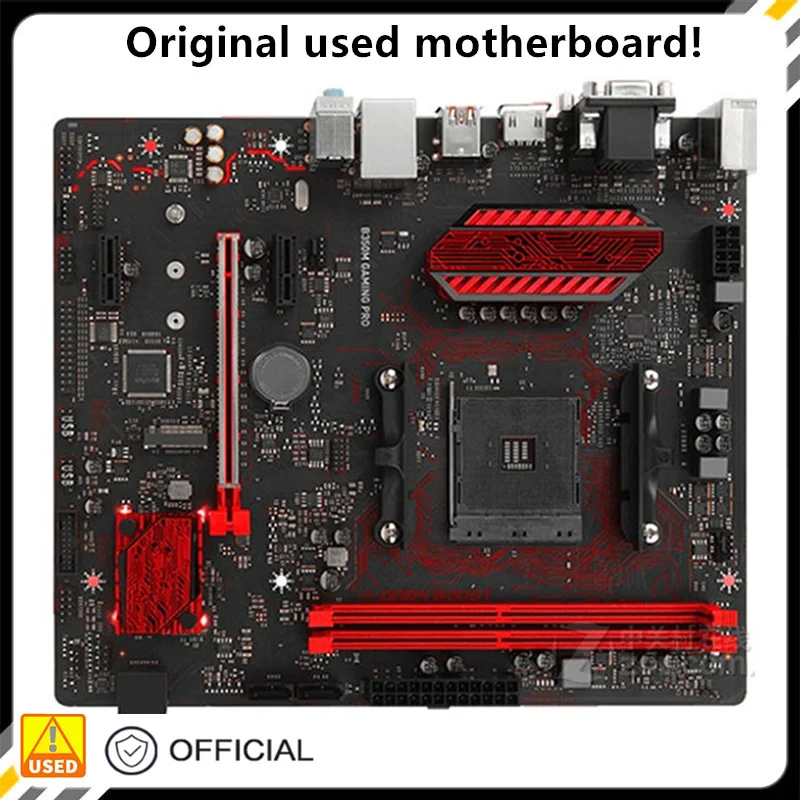 

For B350M GAMING PRO Motherboard Socket AM4 For AMD B350 DDR4 USB3.0 SATA3 Original Desktop Used Mainboard