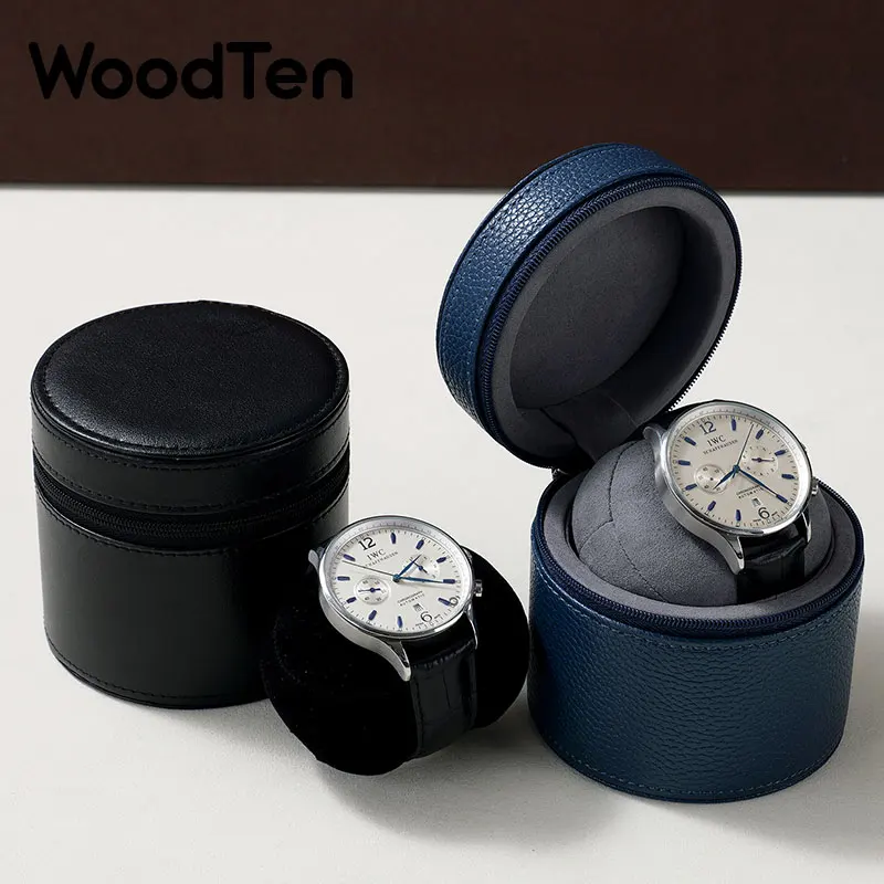 

WoodTen High End Watch Box PU Leather Wrist Watch Bag Travel Watch Packaging Box Watch Gift Box Wrist Watch Portable Storage Bag