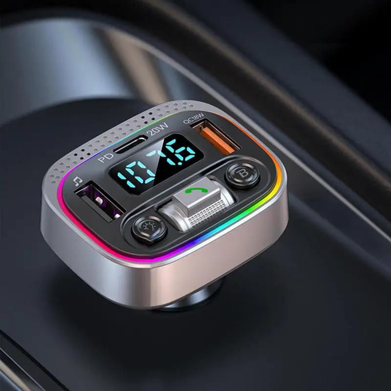 QC3.0 Charging FM Transmitter Modulator Car Wireless Blue Tooth 5.1 USB Fast Charger Auto Aux Radio Mp3 Player Music Hands Free