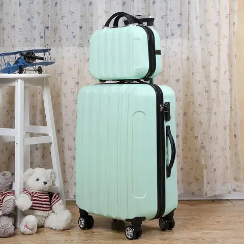 인쇄 된 로고 수하물 여성 신선한 유니버설 휠 가방 20/24/28 한국 스타일의 트렌디 한 트롤리 케이스 Best5