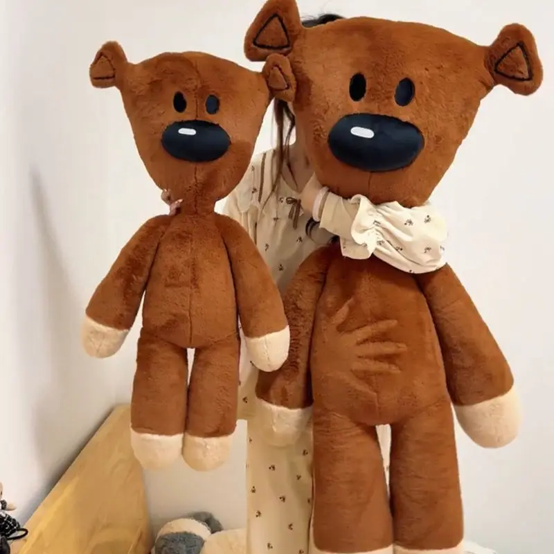 30/80/110cm Mr. Bean Teddybär Plüschtier Einfacher Bean-Bär Stoffpuppe Großes Weiches Kuschelkissen Schlafbegleiter Geschenk für Fans